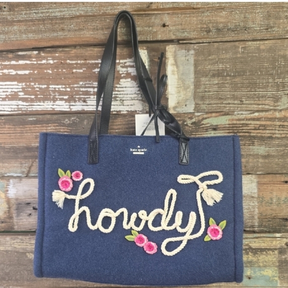 kate spade Handbags - Kate Spade 25th Birthday "Howdy" Tote